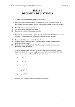 Serie 2 - Dinámica de sistemas