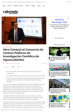 Abre Conacyt el Consorcio de Centros Públicos de