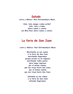 Saludo La feria de San Juan - el amanecer de un mundo nuevo