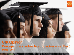 2015 Marzo - Percepciones sobre la educación en el Perú