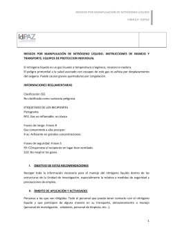 RIESGOS POR MANIPULACIÓN DE NITRÓGENO LÍQUIDO