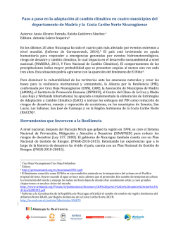 Paso a paso en la adaptación al cambio climático en cuatro