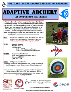 ADAPTIVE ARCHERY - Salt Lake County