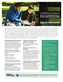 BCC CLIP Information Sheet Spanish.indd