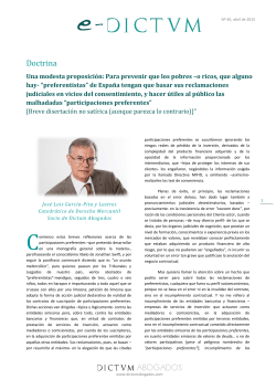 Doctrina - Revista de Derecho del Mercado Financiero RDMF