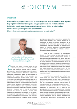 Doctrina - Revista de Derecho del Mercado Financiero RDMF