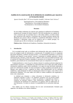 Análisis de la construcción de la definición de estadística