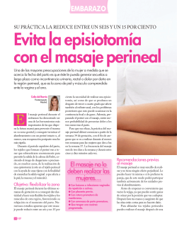 Evita la episiotomía con el masaje perineal