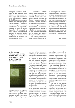 "Revista Chilena de Salud Pública".