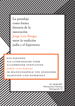 La paradoja como forma literaria de la innovación Jorge Luis
