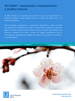 ISO 50001 - Apreciaci&oacute;n e Interpretaci&oacute;n y Auditor Interno