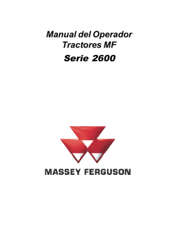 Manual del Operador Tractores MF Serie 2600
