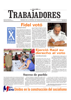 Fidel votó - Periódico Trabajadores
