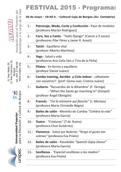 FESTIVAL 2015 - Programa:
