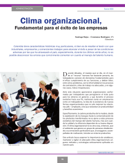 Clima organizacional, - Revista El Mueble y La Madera