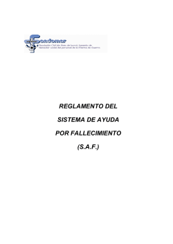 reglamento del sistema de ayuda por fallecimiento (saf)