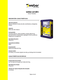 Ficha t&eacute;cnica weber.col slim