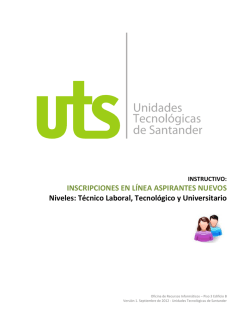 INSCRIPCIONES EN L&Iacute;NEA ASPIRANTES NUEVOS Niveles