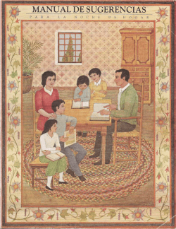 MANUAL DE SUGERENCIAS PARA LA NOCHE DE HOGAR