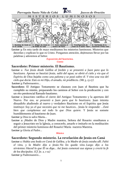 Misterios Luminosos - Parroquia Santo Niño del Cebú