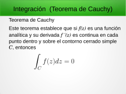 Integración (Teorema de Cauchy)