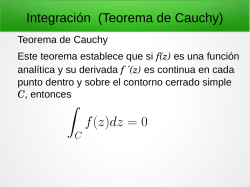 Integraci&oacute;n (Teorema de Cauchy)