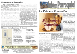 La Primera Comunión - Parroquia de San Mateo Apostol (Lucena