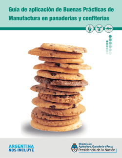 Gu&iacute;a de Buenas Pr&aacute;cticas de Manufactura en Panader&iacute;as