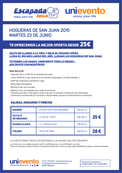 dossier Viaje Hogueras de San Juan 2015