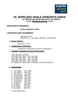 ix. sopelako udala igeriketa saria *** federados