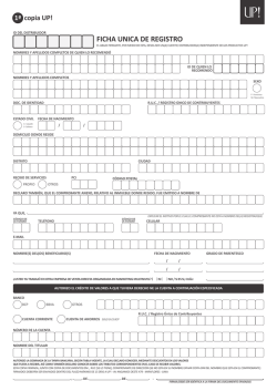 FICHA UNICA DE REGISTRO