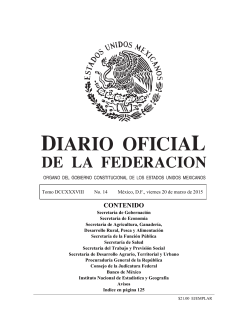 Publicación - Diario Oficial de la Federación