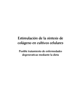Tesis. Estimulación de la Síntesis del Colágeno