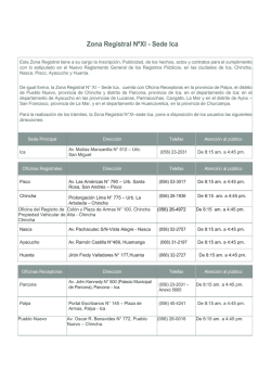 Zona Registral N&ordm;XI - Sede Ica
