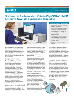 Sistema de Radiosondeo Vaisala DigiCORA® MW41: El Nuevo