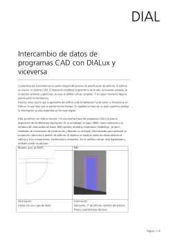Intercambio de datos de programas CAD con DIALux