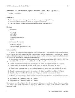 Pr&aacute;ctica 1: Compuertas l&oacute;gicas b&aacute;sicas &ndash; OR, AND, y NOT