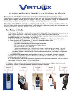 Instrucciones para Examen de Oximetr&iacute;a Nocturna