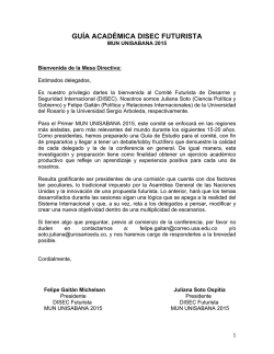 GUÍA ACADÉMICA DISEC FUTURISTA