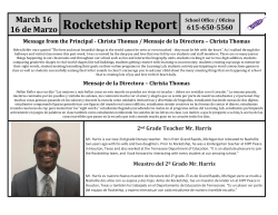 March 16 16 de Marzo - Rocketship Education