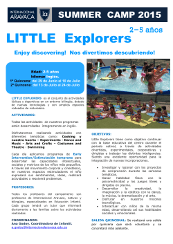 LITTLE Explorers - Colegio Internacional Aravaca