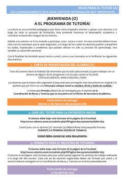 Hoja del Tutor - Facultad de Odontolog&iacute;a