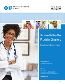 (STAR) Provider Directory - Blue Cross and Blue Shield of Texas