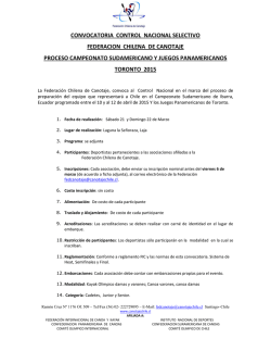 convocatoria - Federacion Chilena de Canotaje