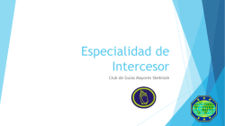 Especialidad de Intercesor
