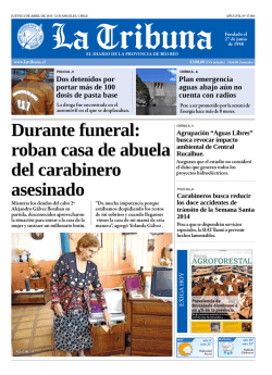 Durante funeral: roban casa de abuela del carabinero