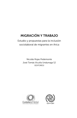 Migración y Trabajo Estudio y propuestas para la inclusión