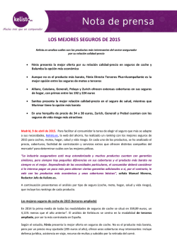 LOS MEJORES SEGUROS DE 2015