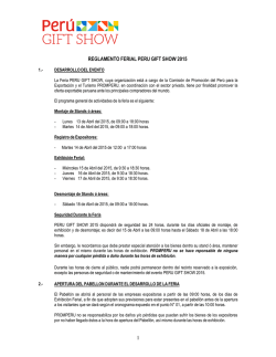 INFORMACION PARA MONTAJE Y DESMONTAJE