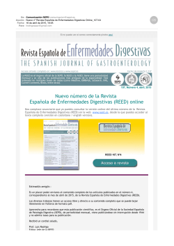 Nuevo nº Revista Española de Enfermedades Digestivas Online10704
